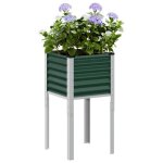 Vidaxl jardini�re vert 45x45x88 cm acier jardini�re dext�rieur bac � fleurs bac � tomates jardini�re ...