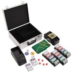 Vidaxl jeu de jetons de poker 300 pcs 115 g ensemble de jeu de poker jeu de poker jeu de jetons jeu de ...