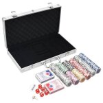 Vidaxl jeu de jetons de poker 300 pcs 115 g ensemble de jeu de poker jeu de poker jeu de jetons jeu de ...