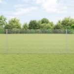 Vidaxl kit de cl�ture en fil de fer ensemble de 2 acier galvanis� durable 3336326