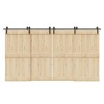 Vidaxl kit de quincaillerie de porte coulissante 400 cm acier noir quincaillerie de porte coulissante ...
