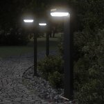 Vidaxl lampadaires dextrieur 3pcs noir aluminium moul sous pression clairage au sol dextrieur clairage ...