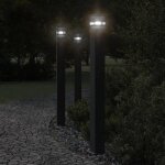 Vidaxl lampadaire dext�rieur avec capteur noir 110 cm aluminium �clairage au sol dext�rieur �clairage ...