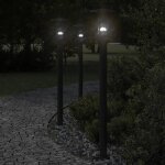 Vidaxl lampadaire dextrieur noir 100 cm acier inoxydable clairage au sol dextrieur clairage au sol ...