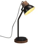 Vidaxl lampe de bureau 25 w noir 18x18x60 cm e27 lampe lumi�re lampe industrielle lampe de table lampe ...