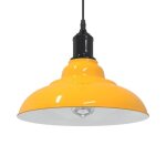 Vidaxl lampe suspendue rglable hauteur e27 jaune brillant 31cm mtal clairage suspendu clairage suspendu ...