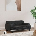 Vidaxl lit pour chien canap pour animaux de compagnie avec cadre en bois panier pour chiots maison intrieur ...