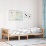 Vidaxl lit pour enfants sans matelas 90x190 cm bois de pin massif lit simple lit mi - hauteur lit en ...