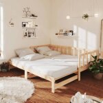 Vidaxl lit de jour avec lit gigogne canap� - lit lit dinvit� meuble de salon chambre � coucher maison ...