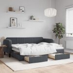 Vidaxl lit de jour avec lit gigogne et tiroirs canap� - lit avec rangement lit dinvit� meuble de chambre ...