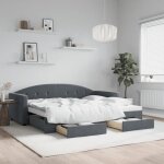 Vidaxl lit de jour avec lit gigogne et tiroirs canapé - lit avec rangement lit dinvité meuble de chambre ... Vidaxl lit de jour avec lit gigogne et tiroirs canapé - lit avec rangement lit dinvité meuble de chambre ...