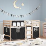 Vidaxl lit mezzanine enfants et rideaux lit intermédiaire avec rangement meuble de chambre à coucher ... Vidaxl lit mezzanine enfants et rideaux lit intermédiaire avec rangement meuble de chambre à coucher ...