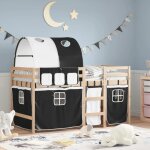 Vidaxl lit mezzanine enfants avec tunnel lit intermdiaire avec rangement meuble de chambre  coucher ...