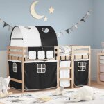 Vidaxl lit mezzanine enfants avec tunnel lit intermdiaire avec rangement meuble de chambre  coucher ...