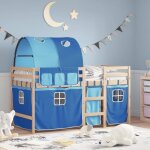 Vidaxl lit mezzanine enfants avec tunnel lit intermdiaire avec rangement meuble de chambre  coucher ...