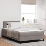 Vidaxl lit  ressorts avec matelas et lumire led taupe 120x190 cm en tissu 3342195