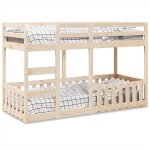 Vidaxl lit superposé 75x190 cm bois de pin massif cadre de lit superposé bas meubles de chambre à coucher ... Vidaxl lit superposé 75x190 cm bois de pin massif cadre de lit superposé bas meubles de chambre à coucher ...