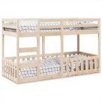 Vidaxl lit superposé 80x200 cm bois de pin massif cadre de lit superposé bas meubles de chambre à coucher ... Vidaxl lit superposé 80x200 cm bois de pin massif cadre de lit superposé bas meubles de chambre à coucher ...