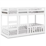 Vidaxl lit superposé blanc 75x190 cm bois de pin massif cadre de lit superposé bas meubles de chambre ... Vidaxl lit superposé blanc 75x190 cm bois de pin massif cadre de lit superposé bas meubles de chambre ...