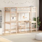 Vidaxl lit superpos avec bureau lit mezzanine avec sommier  lattes pour enfant meuble de chambre moderne ...