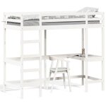 Vidaxl lit superpos avec bureau lit mezzanine avec sommier  lattes pour enfant meuble de chambre moderne ...