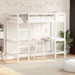 Vidaxl lit superpos� avec bureau lit mezzanine avec sommier � lattes pour enfant meuble de chambre moderne ...