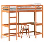 Vidaxl lit superpos avec bureau lit mezzanine avec sommier  lattes pour enfant meuble de chambre moderne ...
