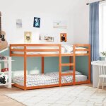 Vidaxl lit superpos lit mezzanine pour enfant lit surlev meuble de chambre  coucher moderne cire ...