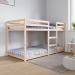 Vidaxl lit superpos sans matelas 90x190 cm bois de pin massif 3206507
