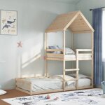 Vidaxl lit superpos avec toit 80x200 cm bois de pin massif lit superpos avec escalier lit superpos ...