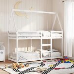 Vidaxl lit superposé avec toit blanc 90x190 cm bois massif de pin lit cadre de lit lit mezzanine meuble ... Vidaxl lit superposé avec toit blanc 90x190 cm bois massif de pin lit cadre de lit lit mezzanine meuble ...