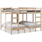 Vidaxl lit superposé triple 160x200 / 80x160 cm bois de pin massif cadre de lit superposé trio meubles ... Vidaxl lit superposé triple 160x200 / 80x160 cm bois de pin massif cadre de lit superposé trio meubles ...