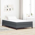 Vidaxl matelas de lit avec matelas gris 120 x 190 cm tissu matelas �l�gant matelas � ressorts ensach�s ...