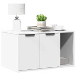 Vidaxl meuble de bac  litire pour chat blanc bois dingnierie 857733