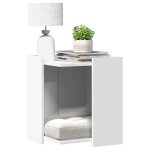 Vidaxl meuble de bac à litière pour chat blanc bois dingénierie 857742 Vidaxl meuble de bac à litière pour chat blanc bois dingénierie 857742