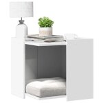 Vidaxl meuble de bac  litire pour chat blanc bois dingnierie 857751