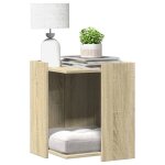 Vidaxl meuble de bac  litire pour chat chne sonoma bois ingnierie 857744