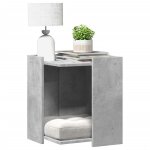 Vidaxl meuble de bac  litire pour chat gris bton bois dingnierie 857745