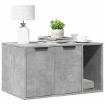 Vidaxl meuble de bac  litire pour chat gris bton bois dingnierie 857736