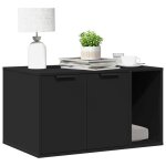 Vidaxl meuble de bac  litire pour chat noir bois dingnierie 857734