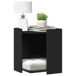 Vidaxl meuble de bac  litire pour chat noir bois dingnierie 857743