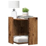 Vidaxl meuble de bac  litire pour chat vieux bois bois dingnierie 857749