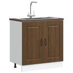 Vidaxl meuble bas pour vier kalmar chne artisanal bois ingnierie meuble bas de cuisine meuble bas ...