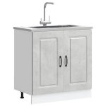 Vidaxl meuble bas pour vier kalmar gris bton bois ingnierie 853451