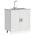 Vidaxl meuble bas pour vier porto blanc 80x46x815 cm bois ingnierie meuble bas de cuisine meuble bas ...