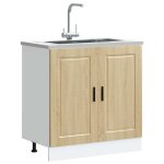 Vidaxl meuble bas pour vier porto chne sonoma bois ingnierie 853930