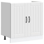 Vidaxl meuble de base de lavabo lucca blanc bois dingnierie meuble bas de cuisine meuble bas  tiroir ...