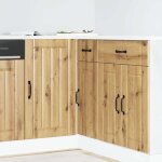Vidaxl meuble de base de lavabo lucca ch�ne artisanal bois ing�nierie meuble bas de cuisine meuble bas ...