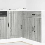Vidaxl meuble de base de lavabo lucca sonoma gris bois ding�nierie meuble bas de cuisine meuble bas � ...