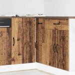 Vidaxl meuble de base de lavabo lucca vieux bois bois dingnierie meuble bas de cuisine meuble bas  ...